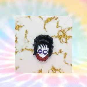 Beetlejuice Lydia Enamel Pin NWT Horror Badge